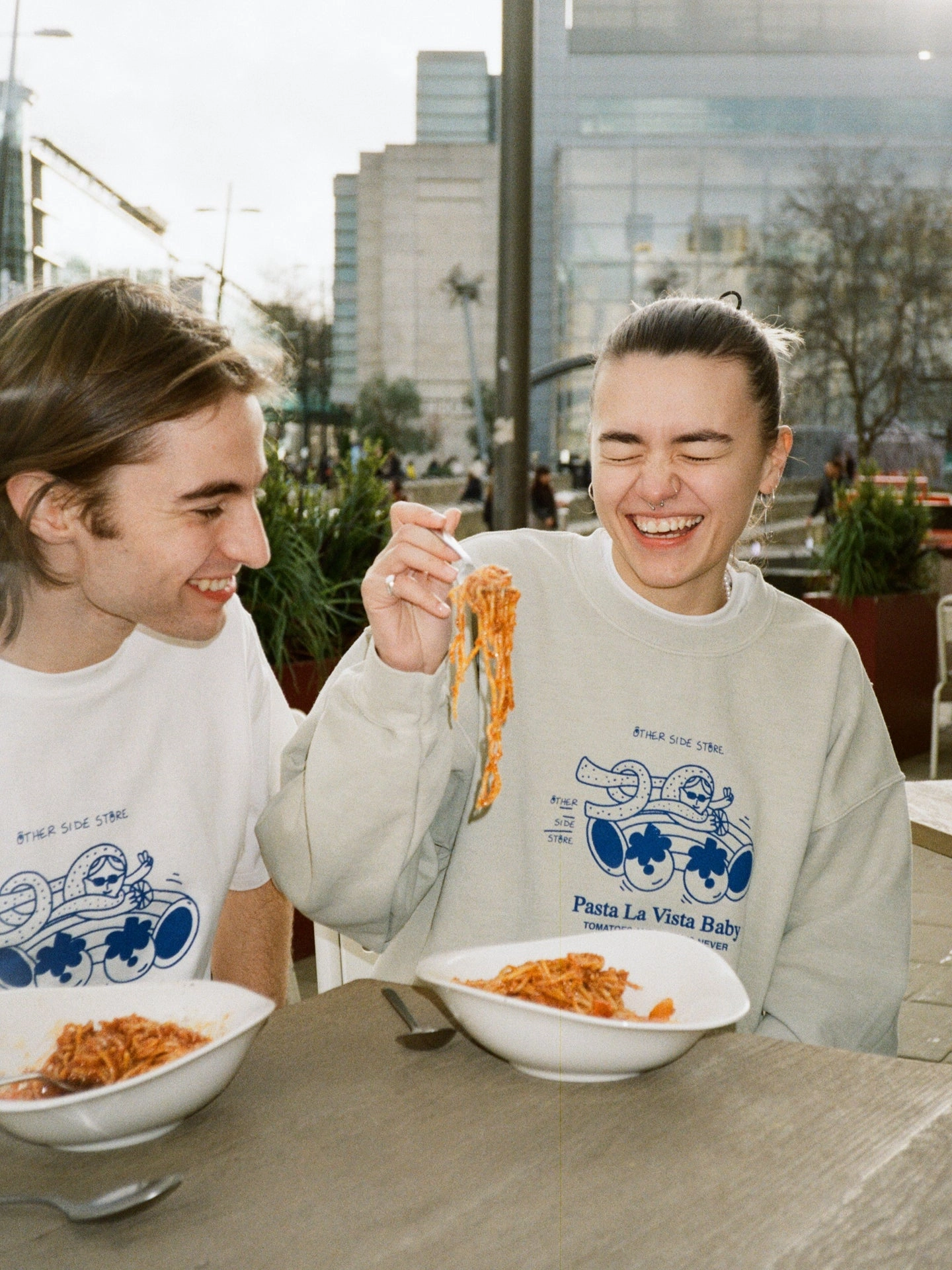 Other Side Store 'Pasta La Vista' Tee - White Elderly clothing