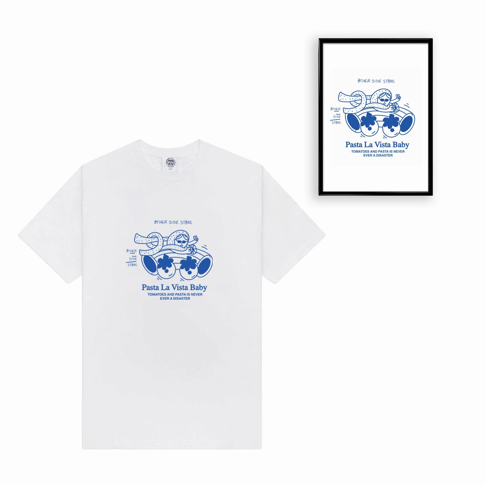Other Side Store 'Pasta La Vista' Tee & Print Bundle Comfortable Look