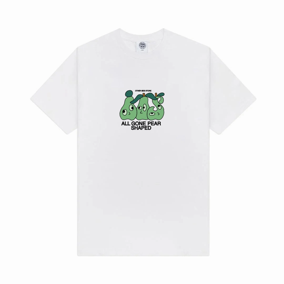 Simple Comfort StretchComfortWeave Other Side Store 'Pear Shaped' Tee - White