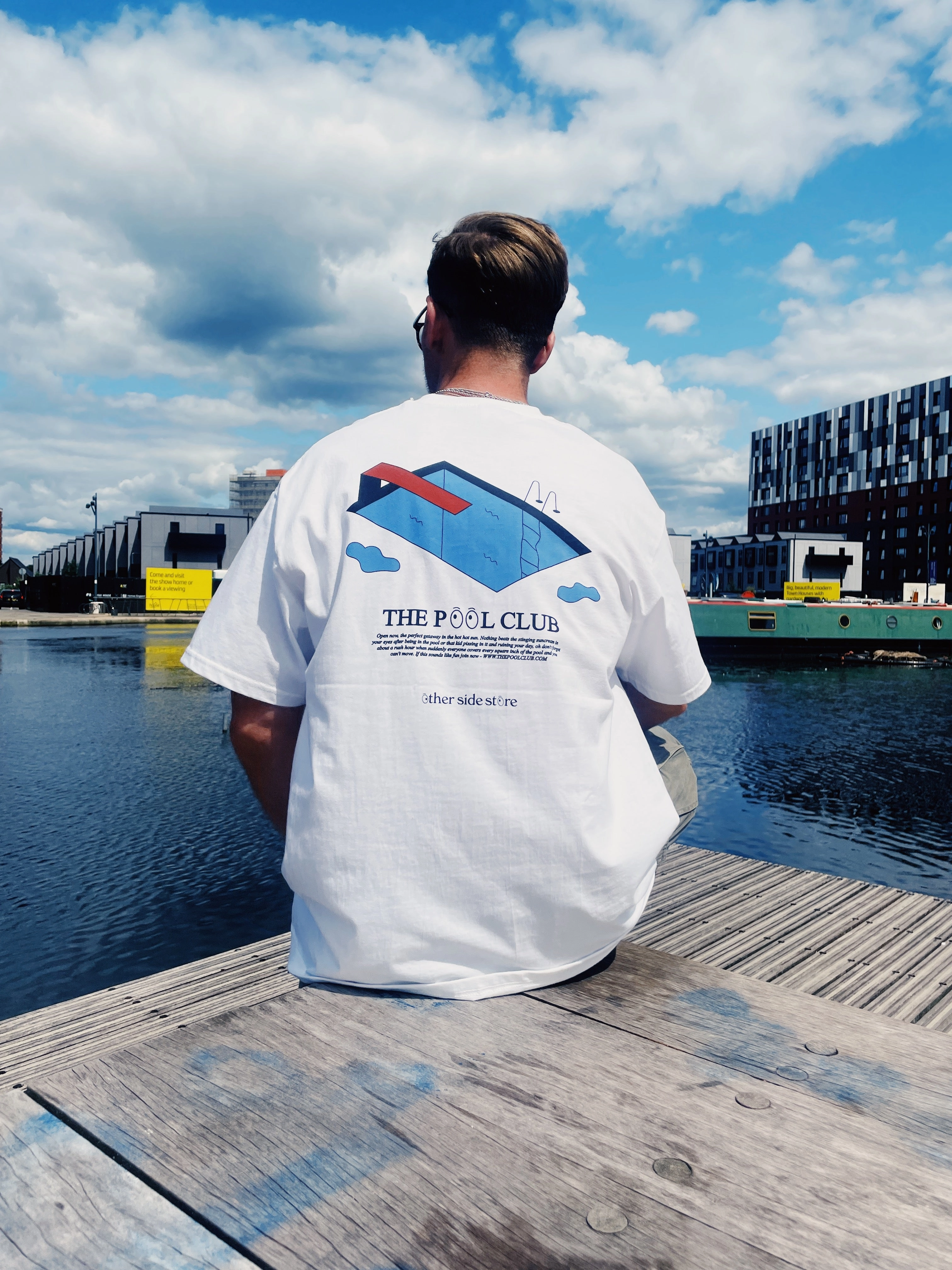 Other Side Store 'Pool Club' Tee - White Stylish Design