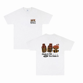 Sustainable production Relaxed Vibe Other Side Store 'Shake It Til' You Make It' Tee - White