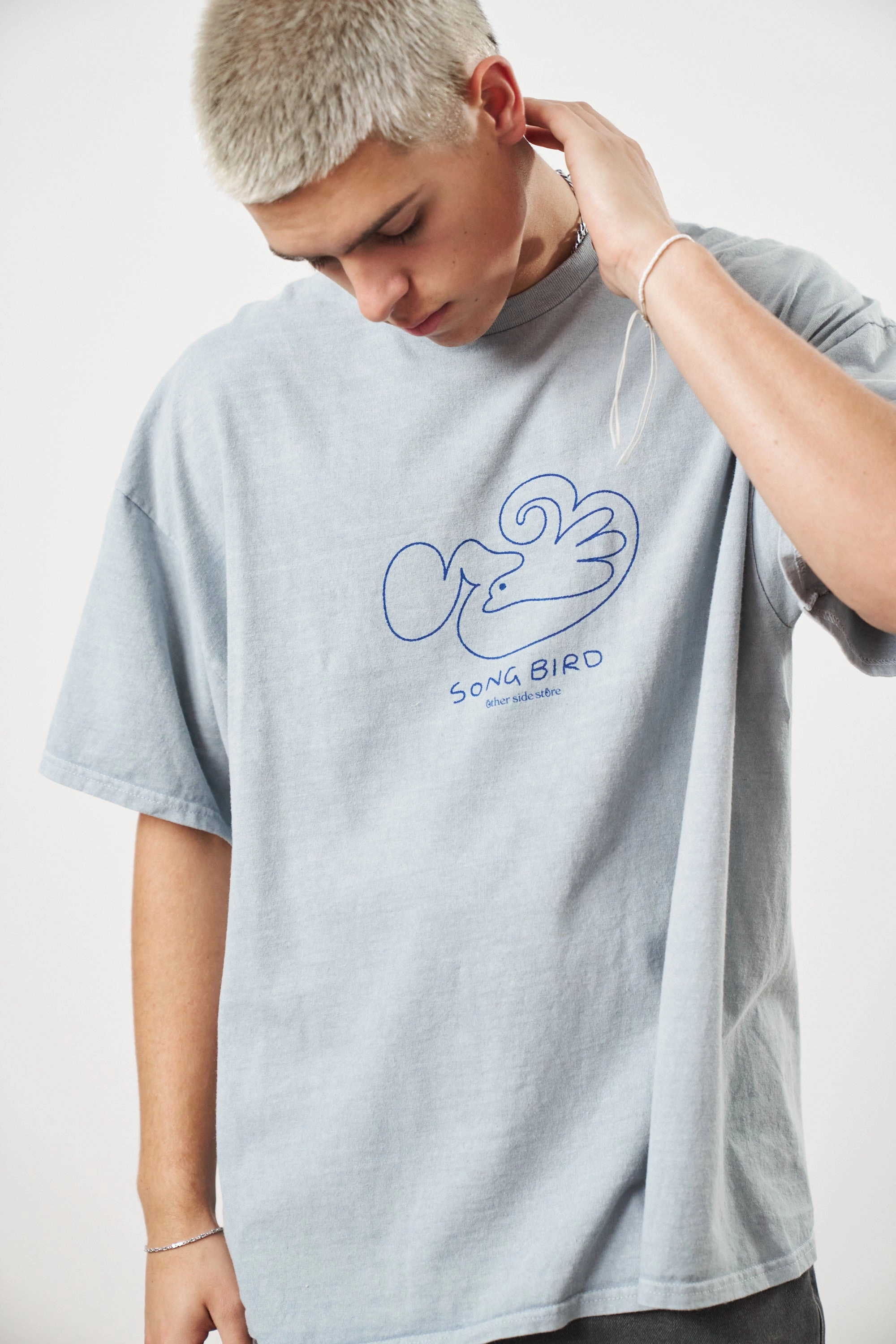 Other Side Store 'Song Bird' Vintage Washed Tee - Comfy Design Relaxed Look