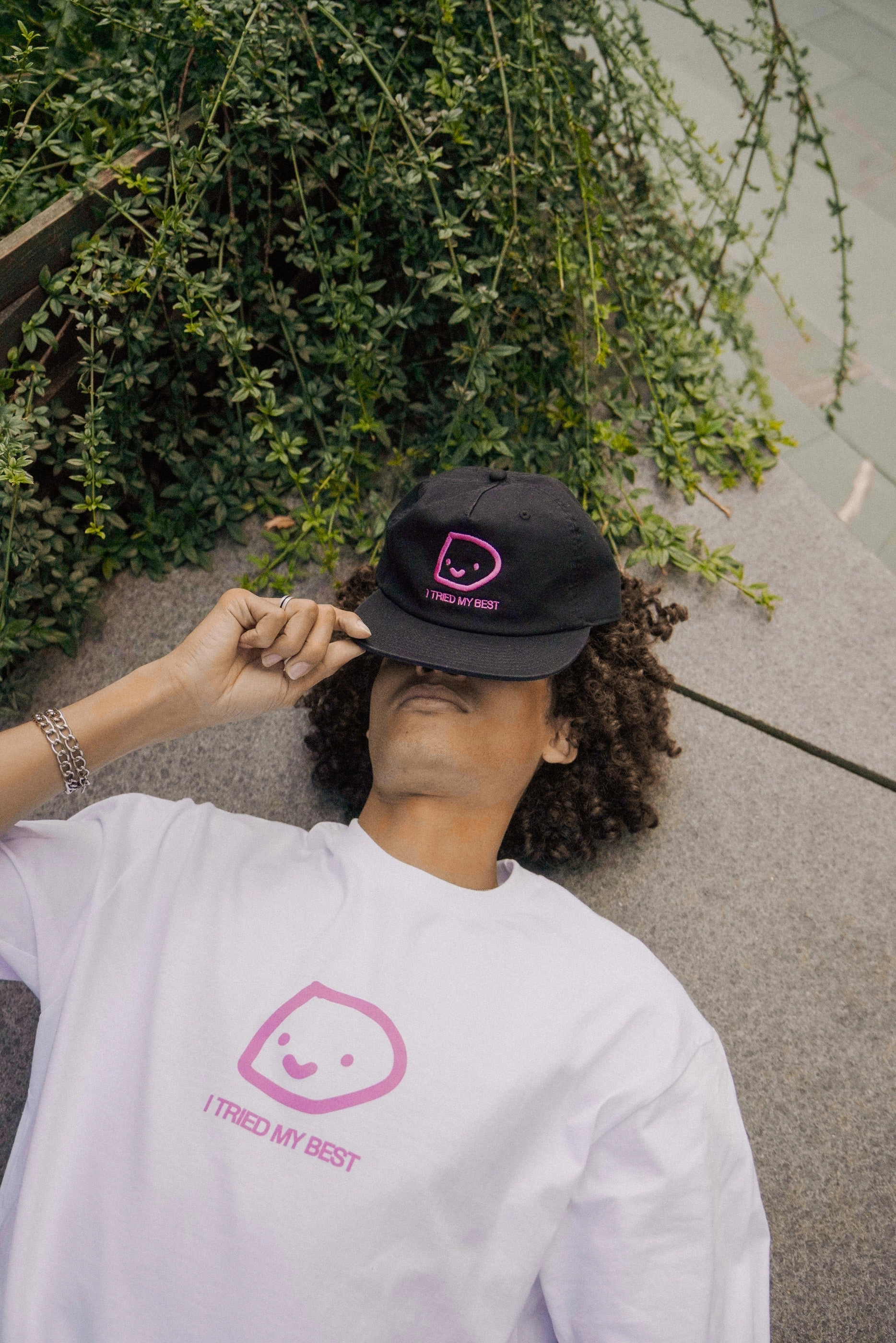 Easy Style Other Side Store 'Tried My Best' Tee - White