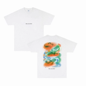 Relaxed Fit Design EcoConscious Processing Other Side Store 'Tropical' Tee - White