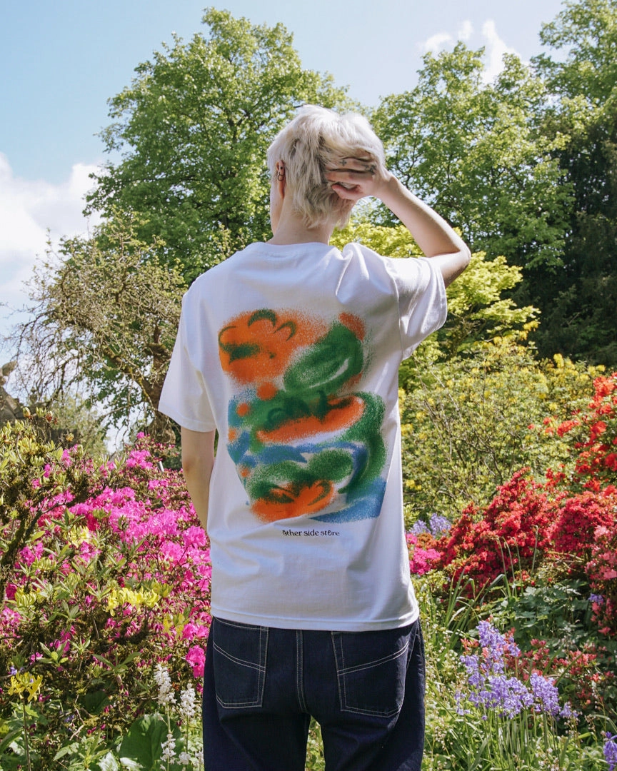Weekend Trend Casual Layering Wear Other Side Store 'Tropical' Tee - White