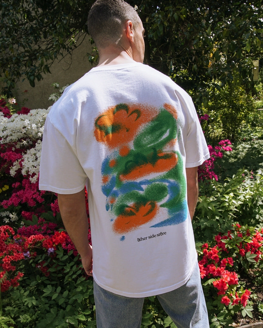 Other Side Store 'Tropical' Tee - White Gym clothing