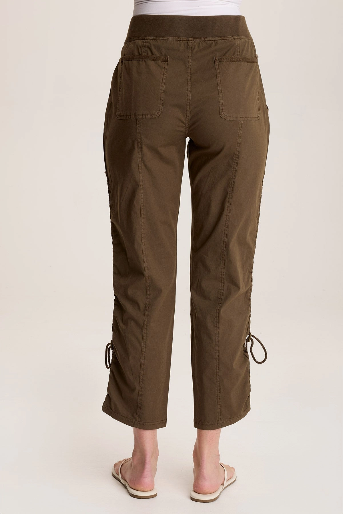 Full Coverage Comfortable Leg Otish Slim Poplin Crop