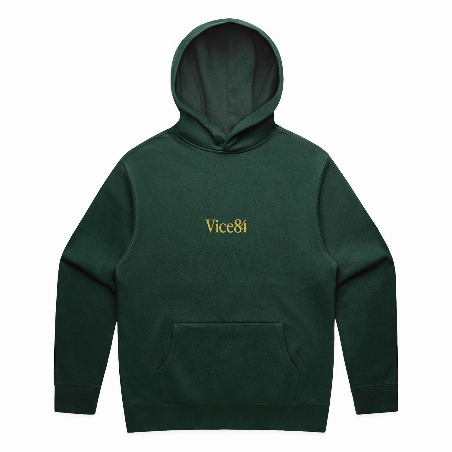 Vice 84 Premium Hoodie - Pine Green Versatile Layering Piece Recycled Polyester Blend