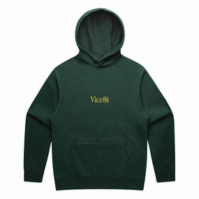 Vice 84 Premium Hoodie - Pine Green Versatile Layering Piece Recycled Polyester Blend