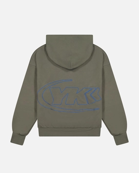 Reinforced Hem Side Slit Outline Icon Hoodie | Pistachio