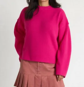 Oversized Sweater In Hot Pink Fashionable Wear