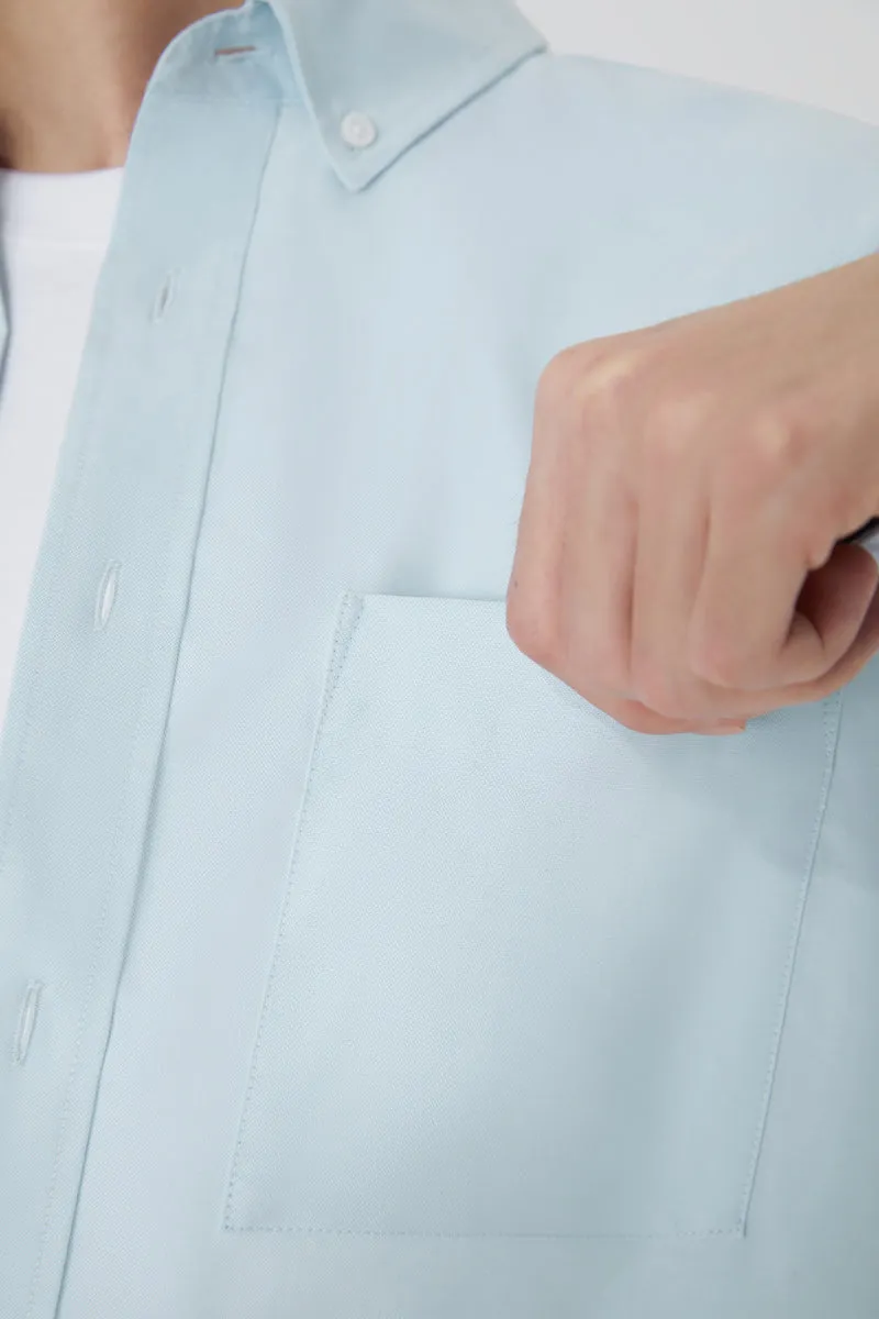 Oxford Button-Down Casual Shirt | Light Blue 9020NZ Sophisticated Style
