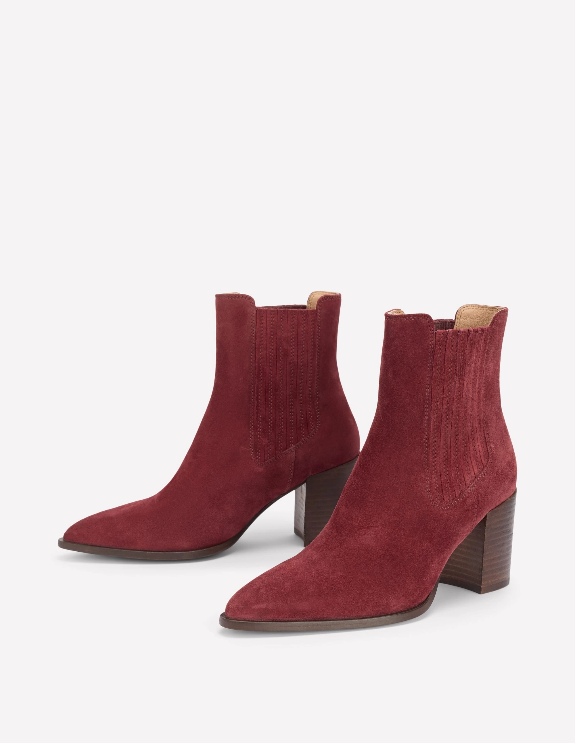 sweat-wicking Cushioned Step Urban Traveler Point Casual Ankle Boots-Oxblood
