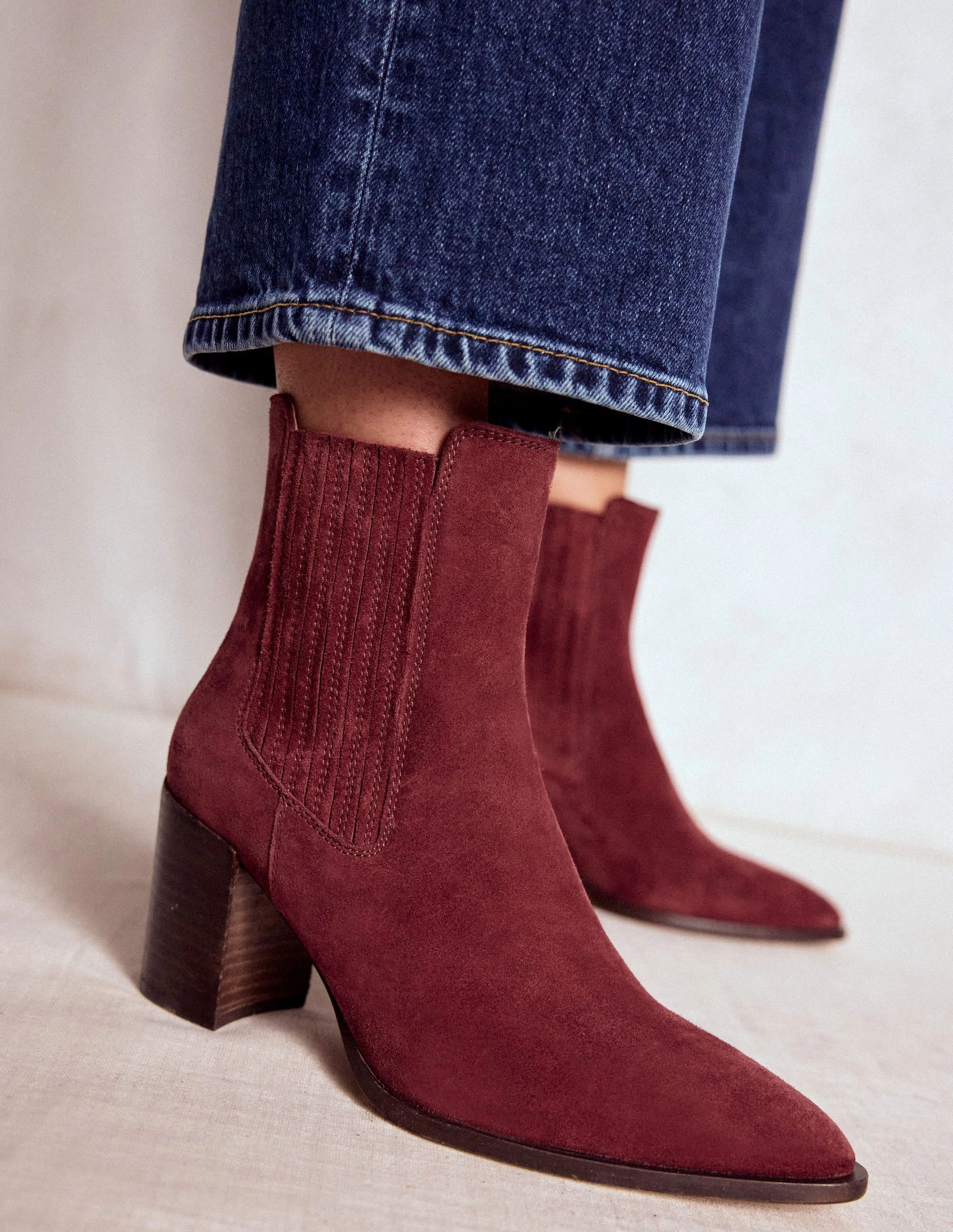 Stylish Anti   Bacterial Point Casual Ankle Boots-Oxblood
