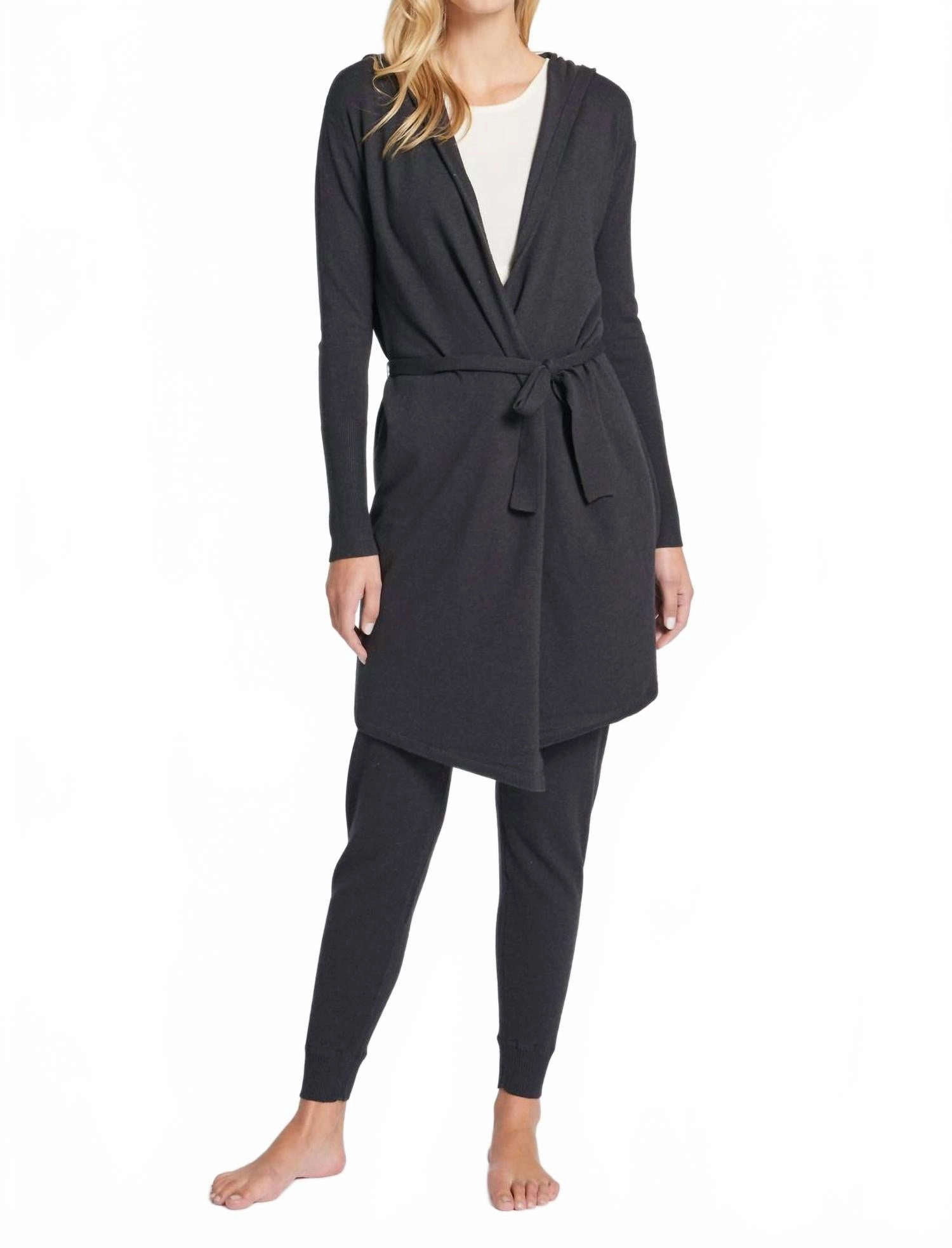 Palm Springs Cardigan In Charcoal Snuggle Layers Fashion Essential
