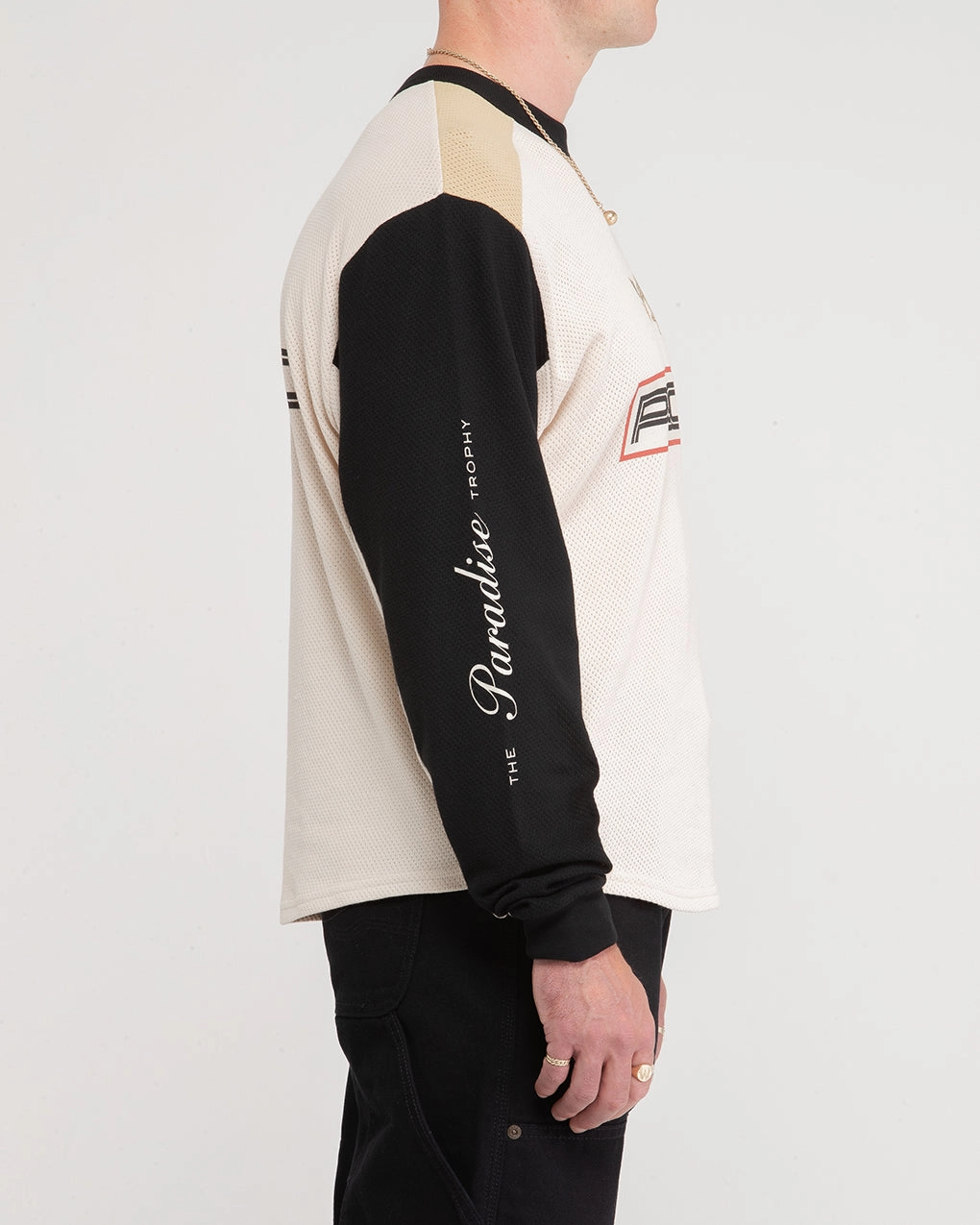 Durable Knit Structure Paradise Trophy Racing Jersey - Ecru