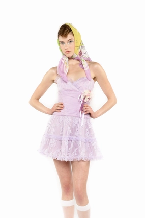 Airy Touch Body Confidence Party Girl Strapless Tulle and Lace Dress