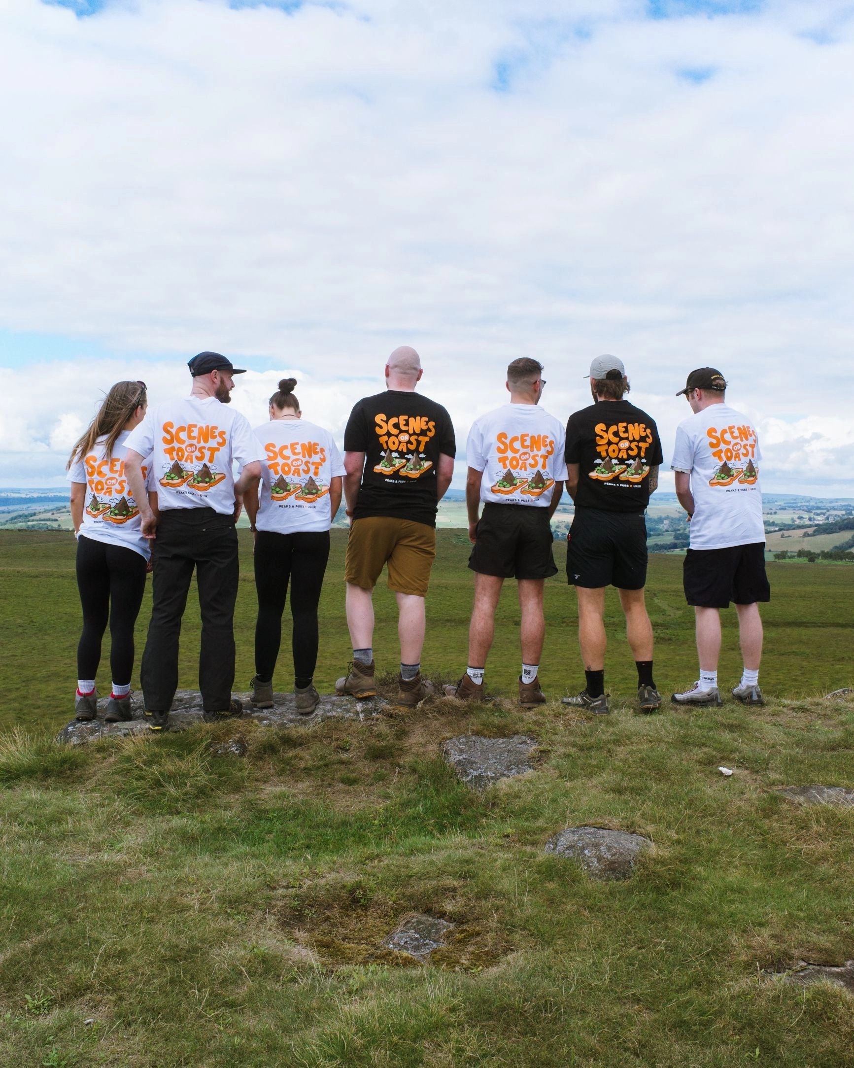 Peaks & Pubs 'Scenes on Toast' Tee - Black ReinforcedShoulderPanels