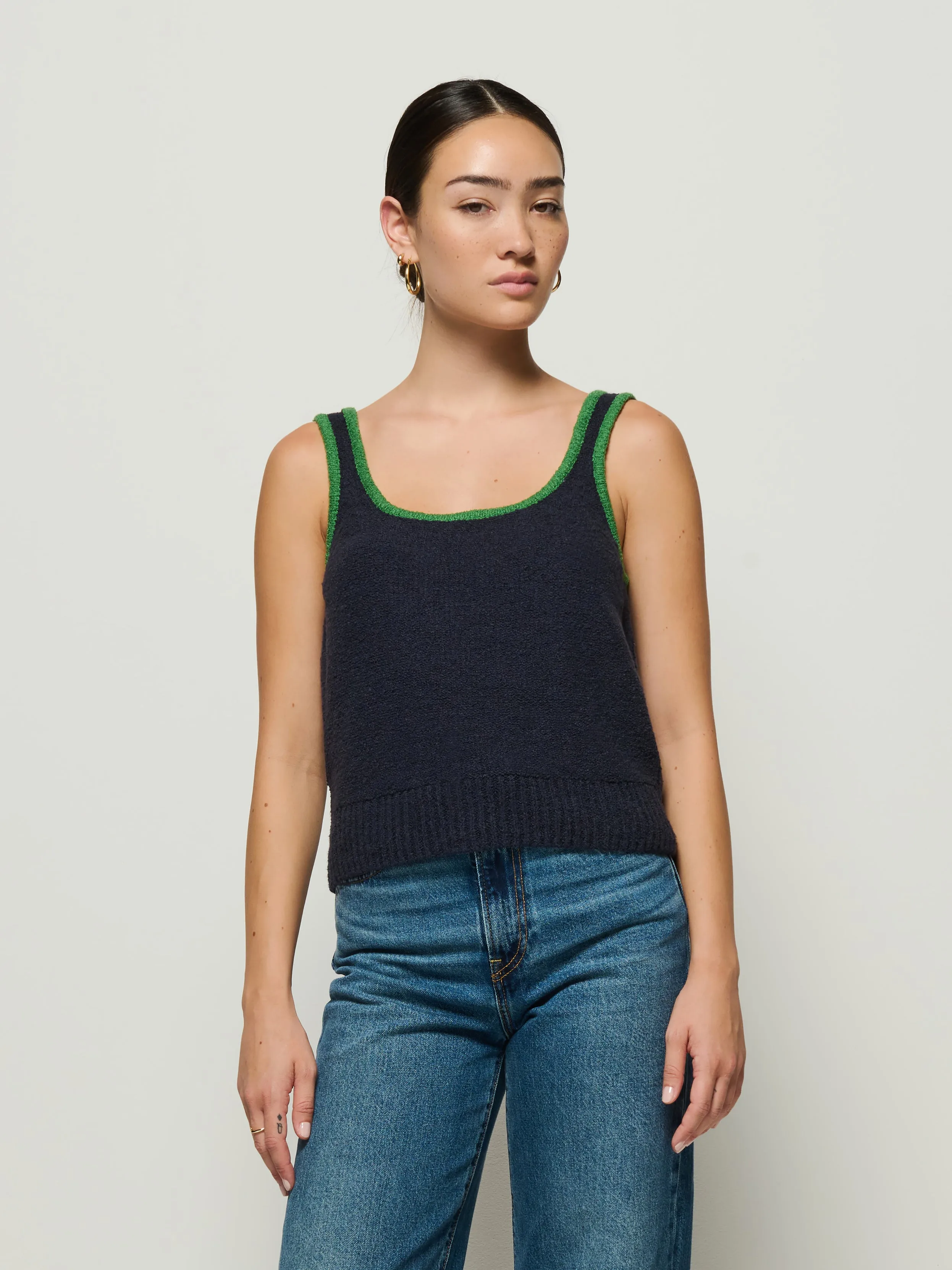 Peggy Sue Sweater Tank Breathable Warmth Flexible Ribbed Trim