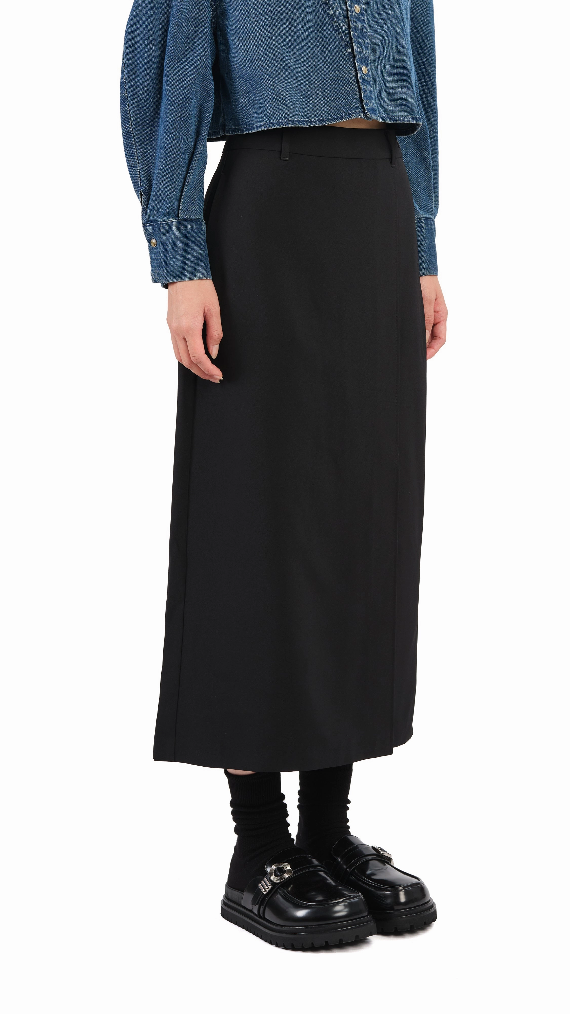 Reimagined Classic Maxi length Pencil Skirt With Slit