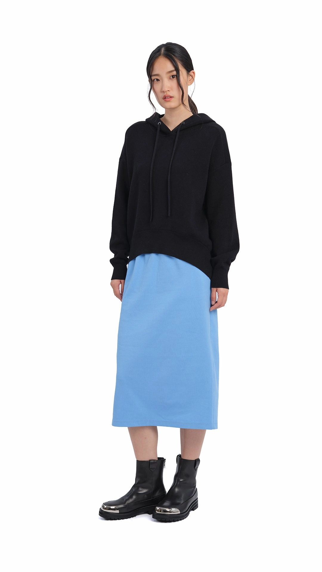 Pencil Split Skirt Neat Style Foil Print