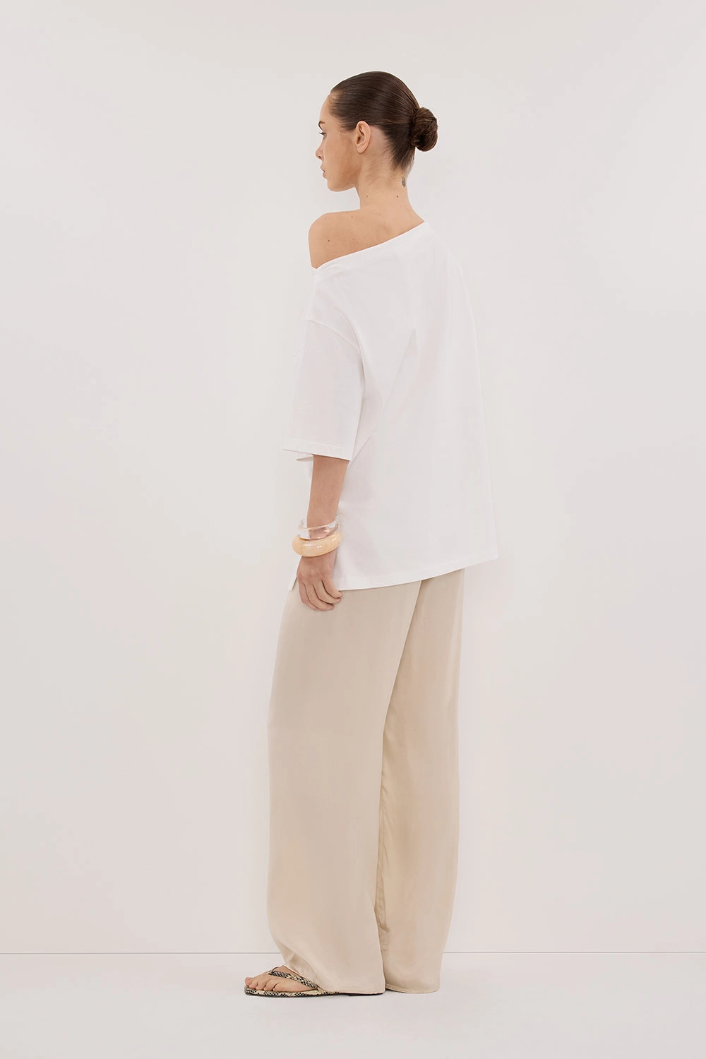 PERCY SANDSTONE SILK PANT Breathable Comfort Design