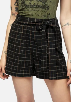 Slim Stretch Ransom Tie Waist Shorts
