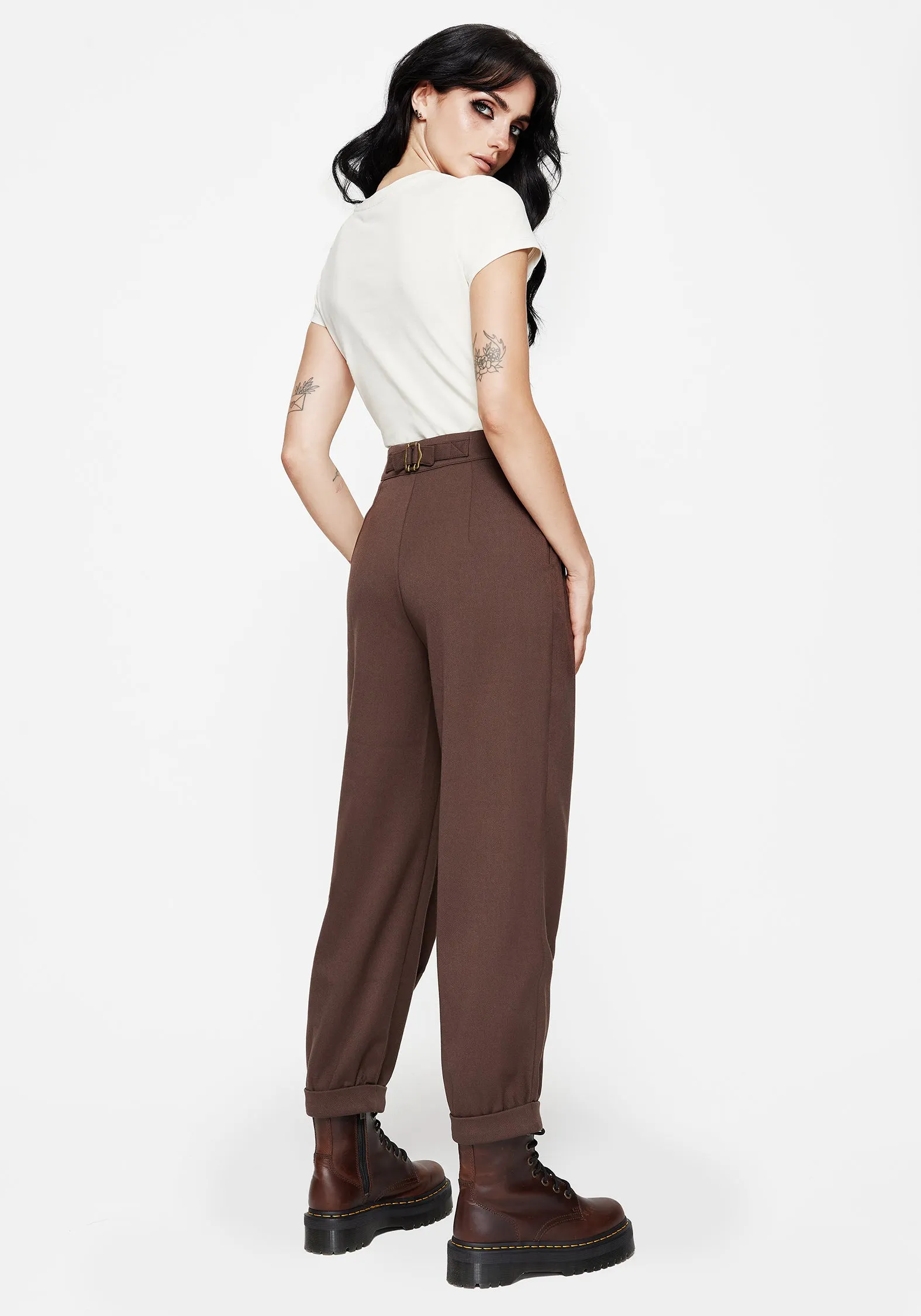 Marwood Acorn Embroidered Button Up Waist Balloon Trouser Core Basic