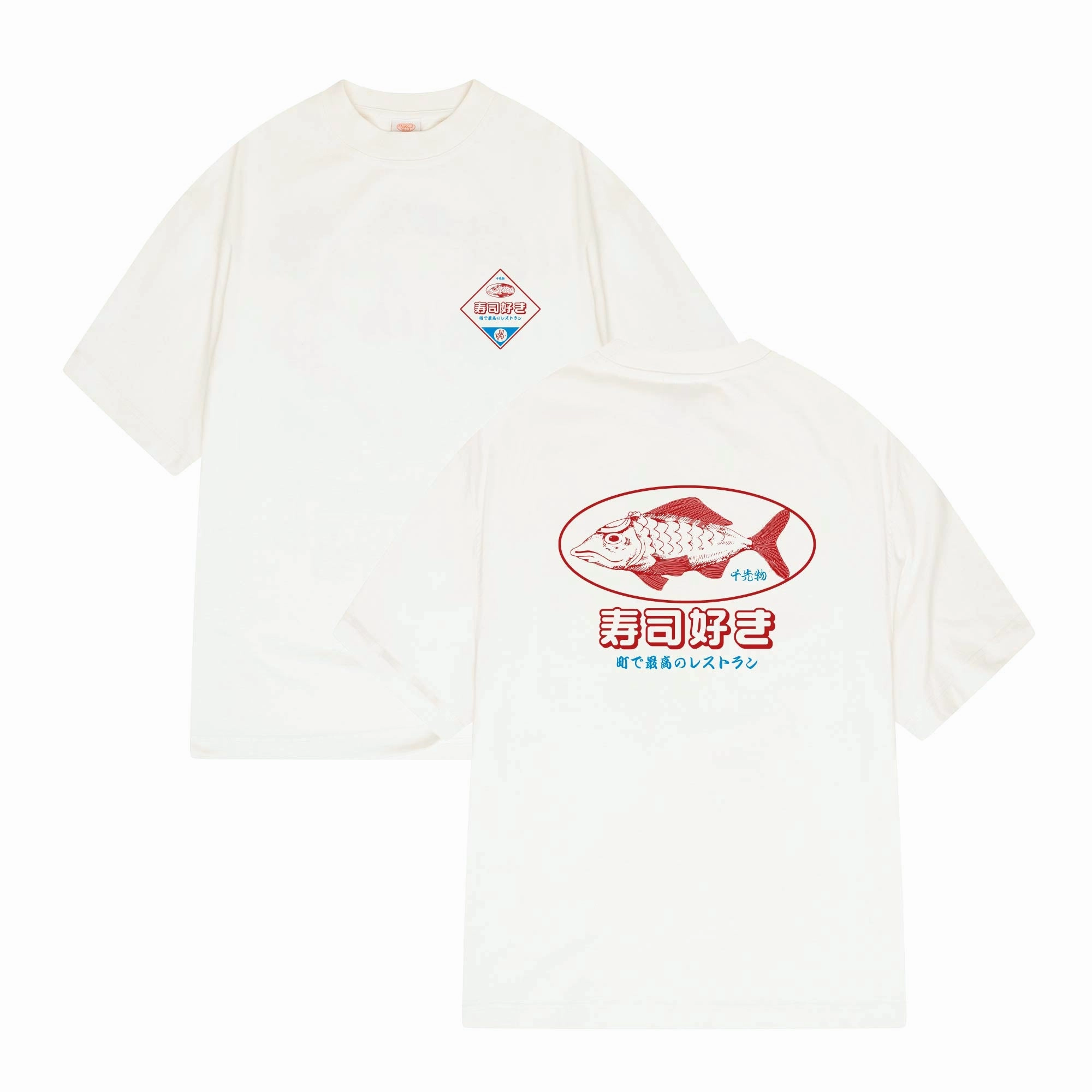 Classic Wear Buttery Soft Fabric A Thousand Futures 'Sushi Lover' Tee - Vintage White