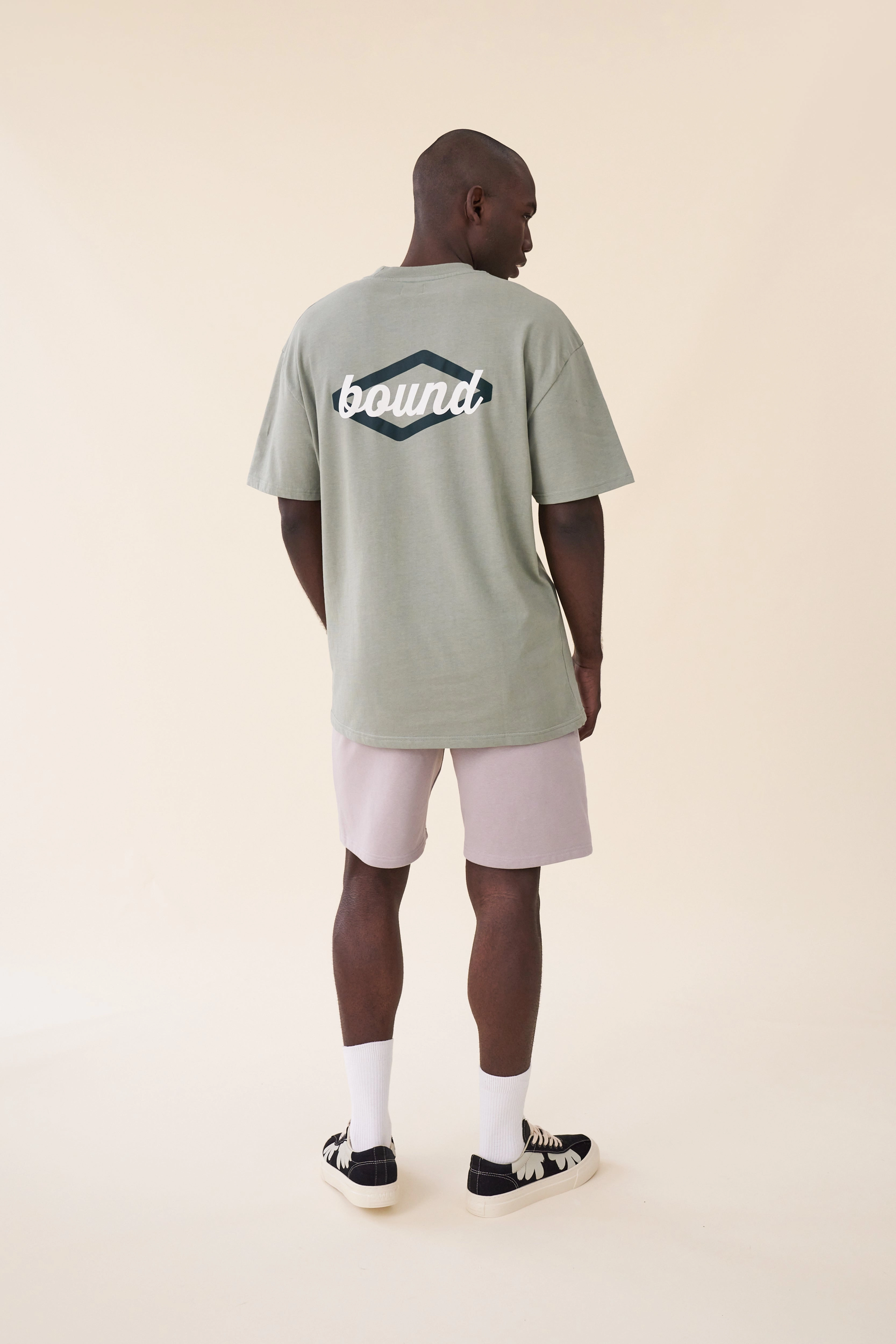 crew neck Crew neck classic bound 'Hatch' Tee - Sage