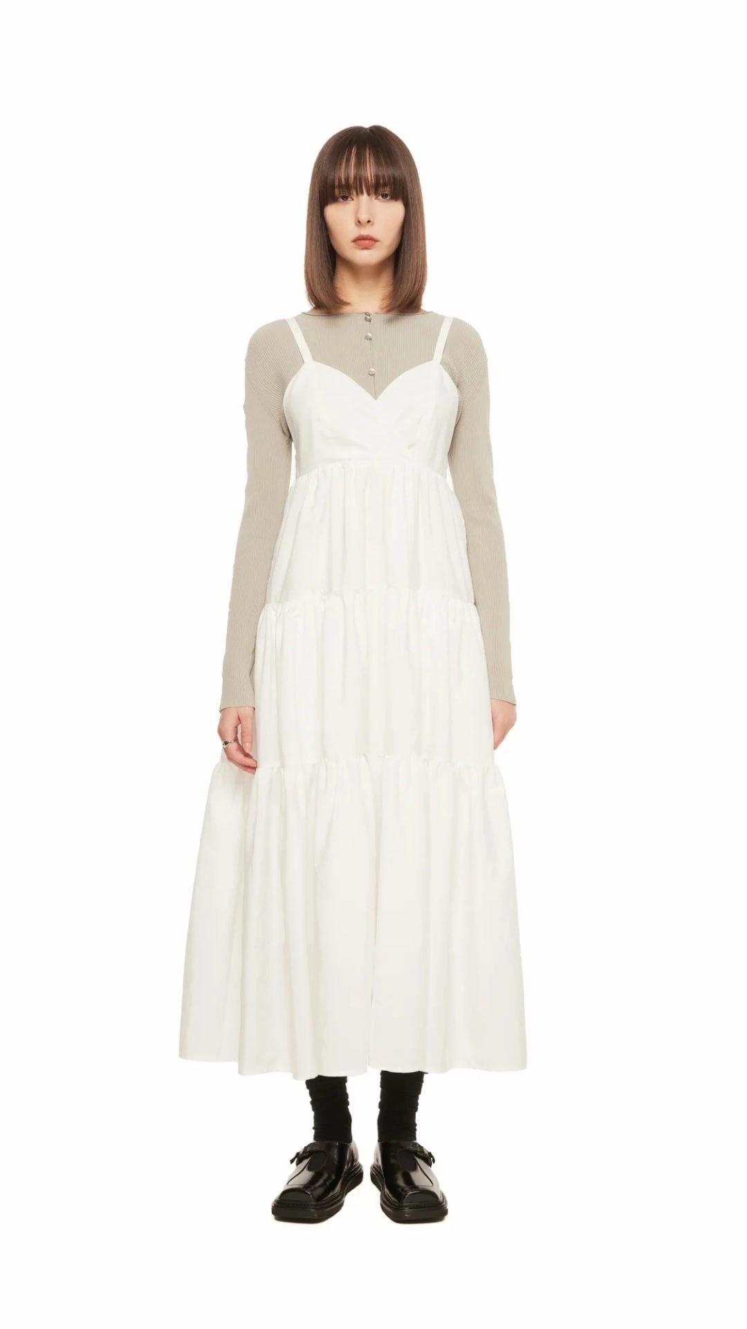 Tiered Camisole Dress Floral Comfort