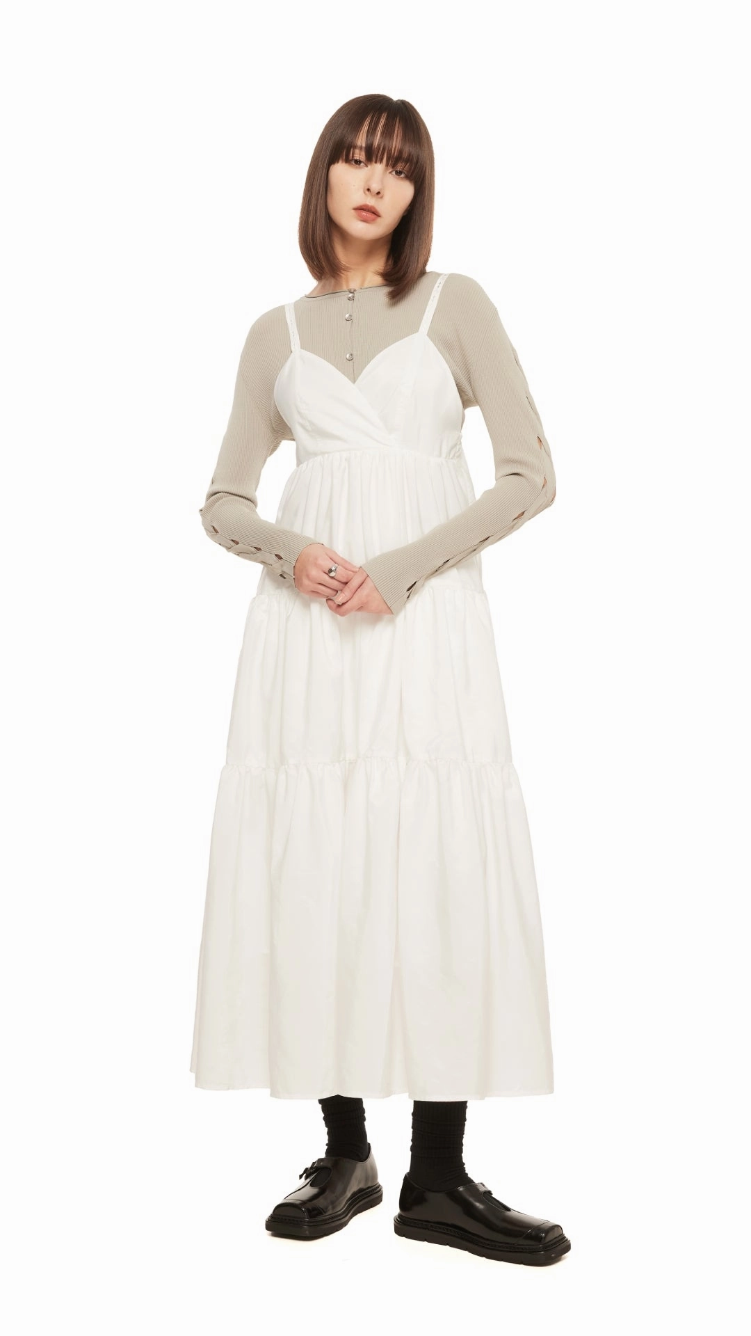 Shine Skin Sleek Flex Tiered Camisole Dress