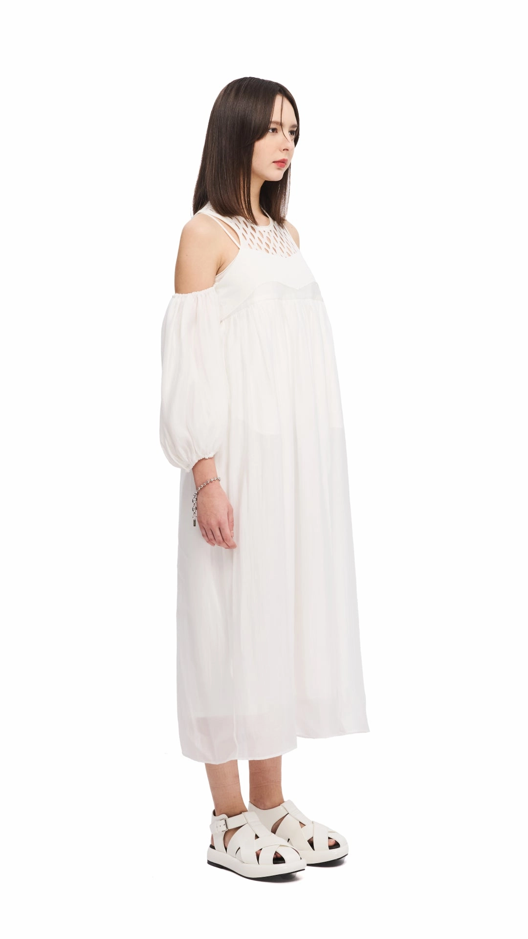 Cold Shoulder Dress Feminine Details