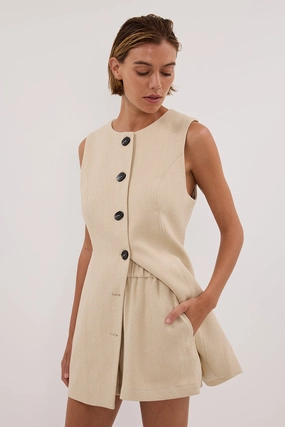 FRANKIE OAT TWEED ELASTIC SHORT Chill Comfort