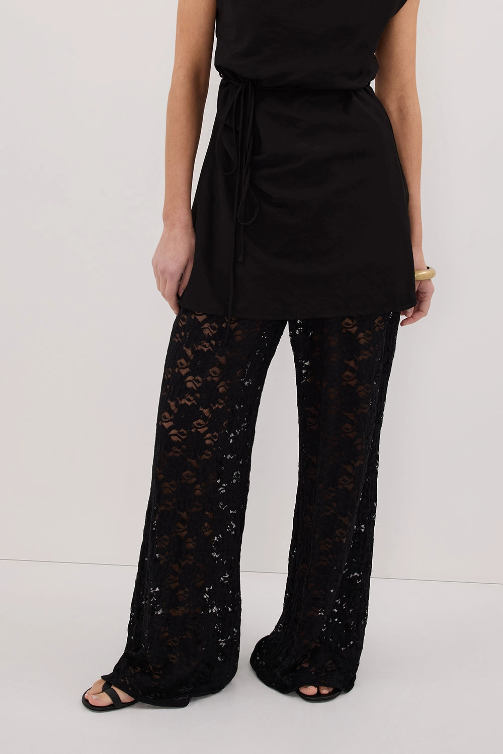 LOULA BLACK LACE PANT ThermalInsulation Comfortable Style
