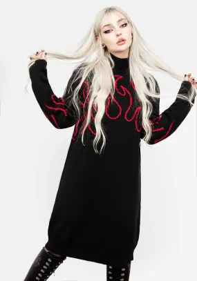 Chic Layered Wear Blaze Oversized Jumper Dress