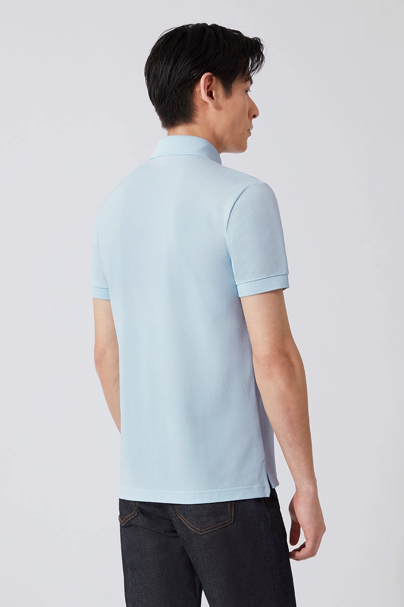 Classic Design Weekend Look VISDRY? Pique Polo | Light Blue BLE237