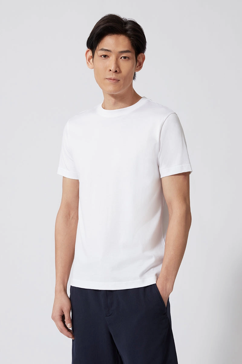 Light and Breezy Regal Crew Neck T-Shirt | White WH001Z