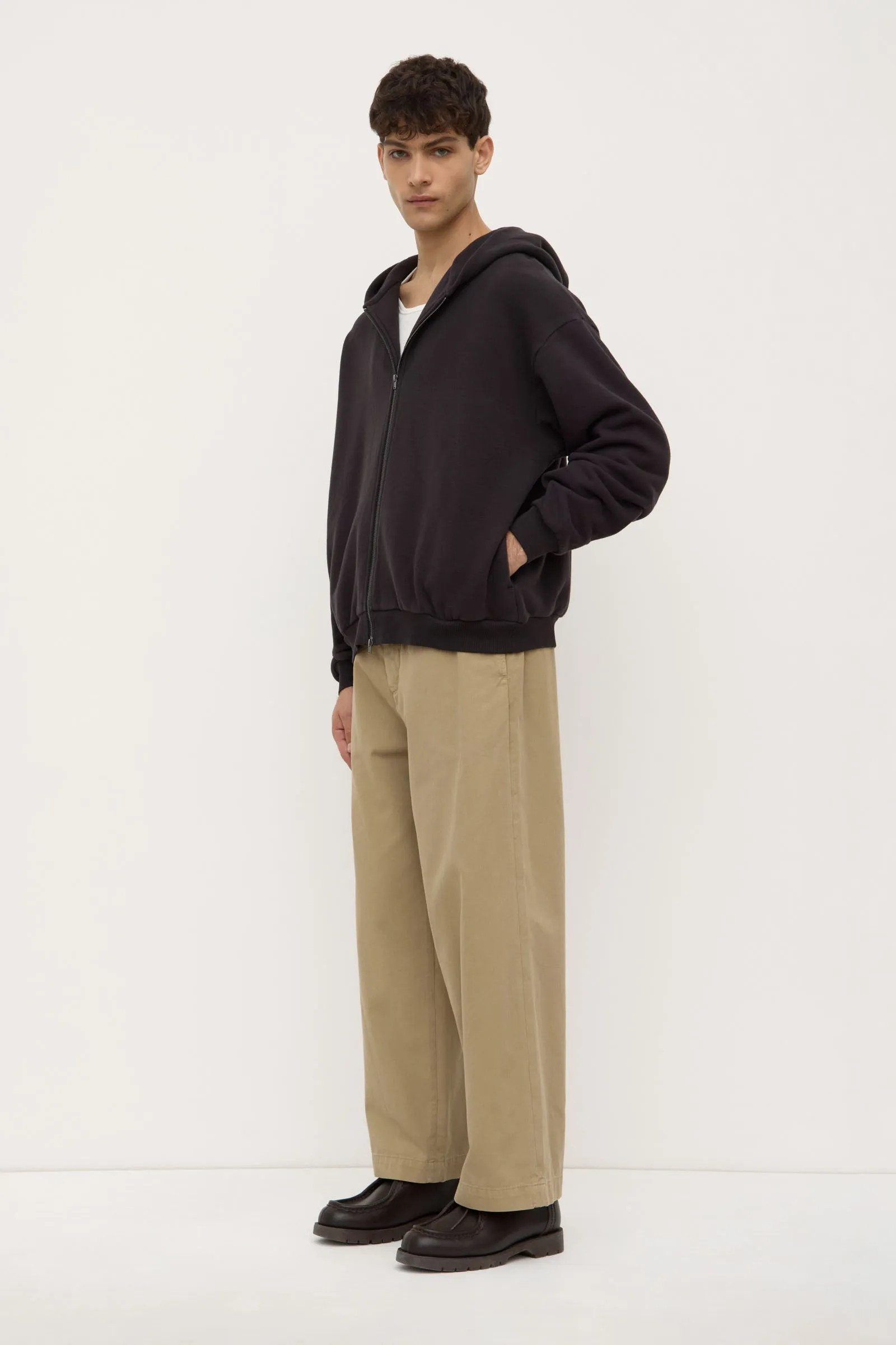Hudson Relaxed Zip Fleece Hoodie Compression Fit Technology