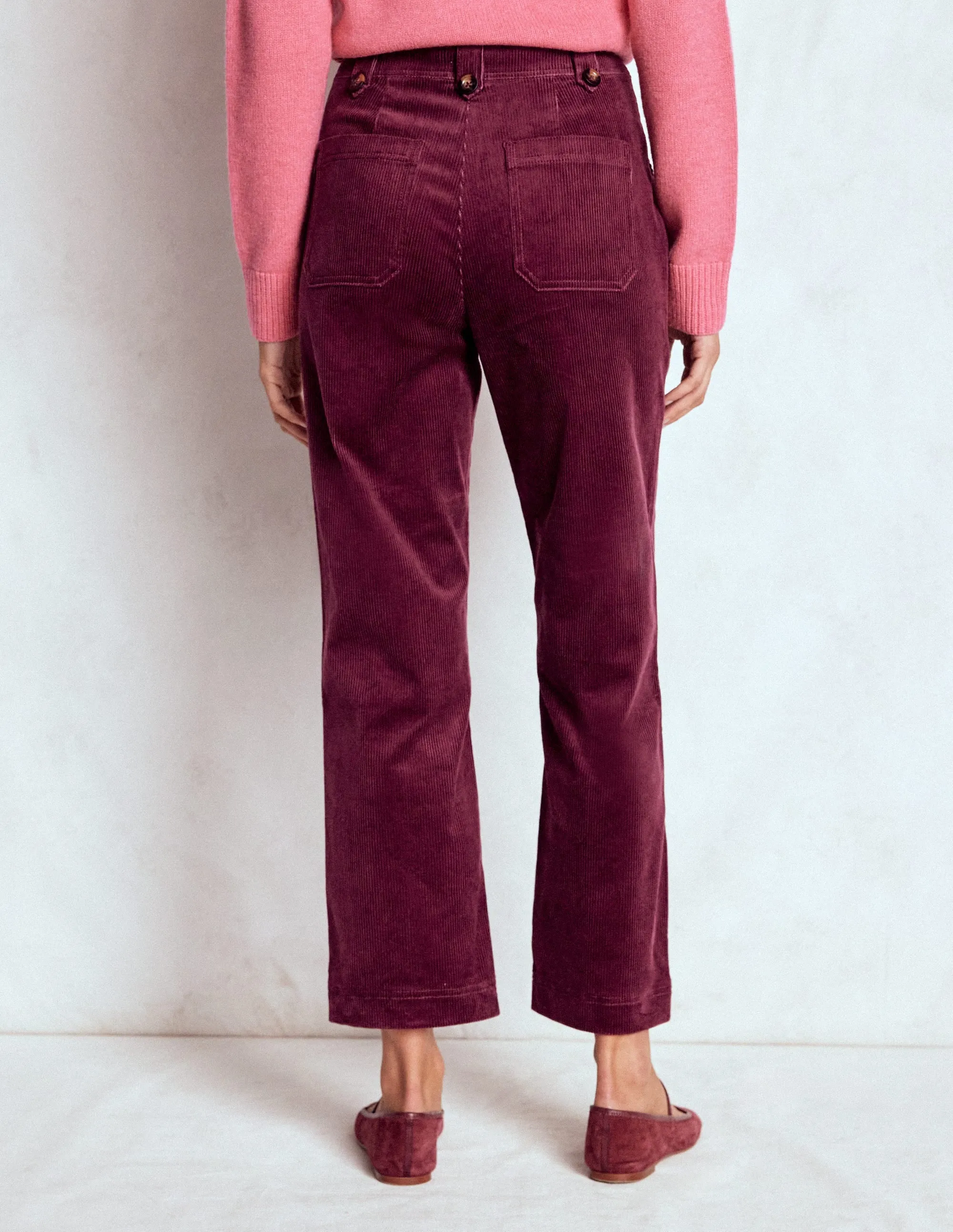 pilling resistant Weather Flex Pimlico Cord Trousers-Deep Wisteria