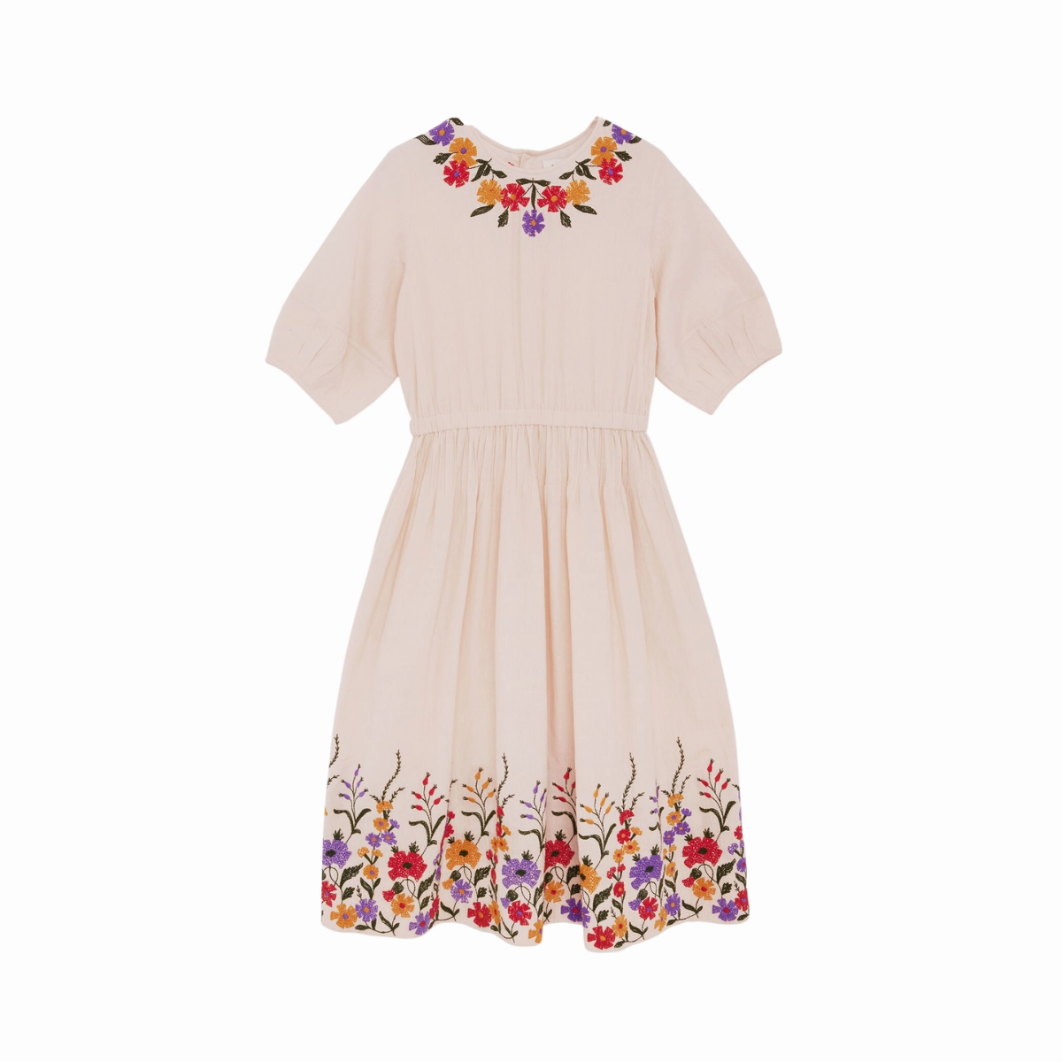 Tulle Air Flow Sleeve Pink Garden Dress