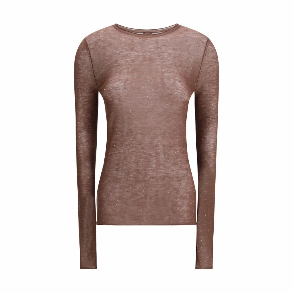 PINKO Micropaillette Women's Sweater Drop Shoulder Design