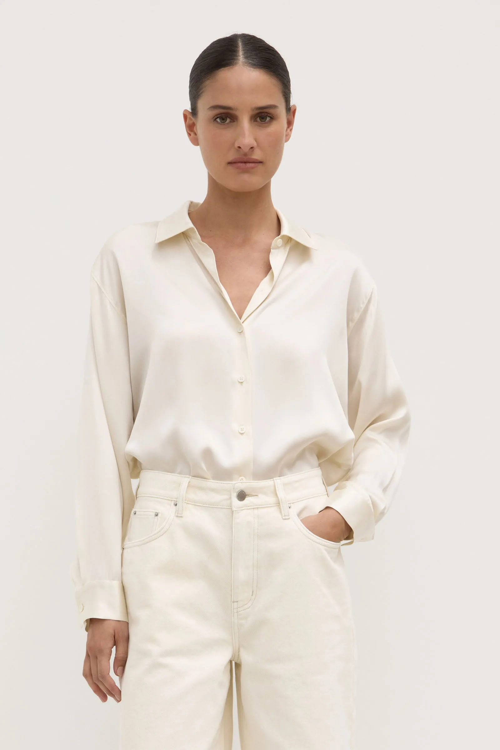 Pippa Silk Shirt Moisture Management Tech Wardrobe Must-Have