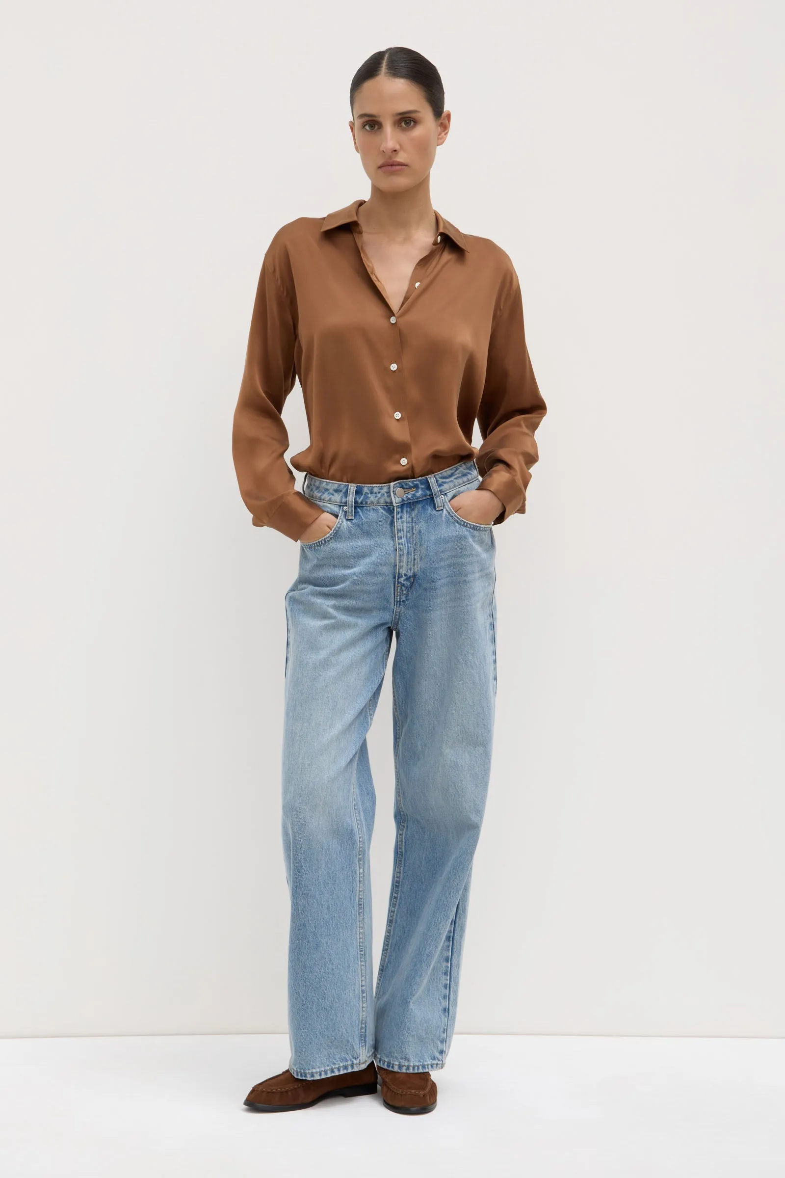 Pippa Silk Shirt Workwear Approved Loose Fit