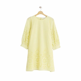 Pistacho Embroidered Cutout Dress Everyday Movement Ceremony Ready
