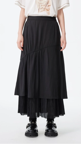 Pleated Patch Skirt Wardrobe Basics Mix Culture