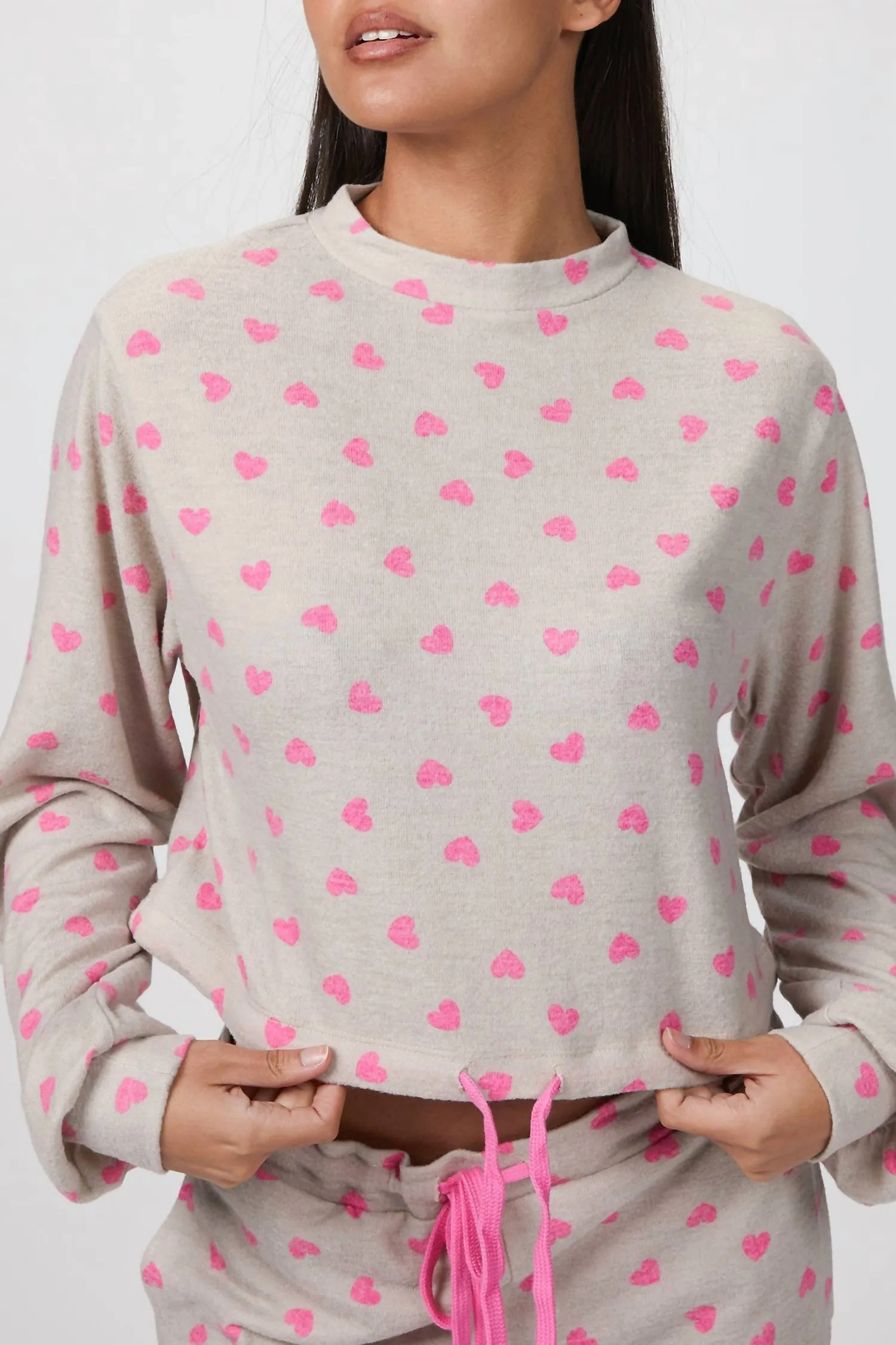 Dylan Sweatshirt In Taupe Heart Stylish Wear Snuggly Feel