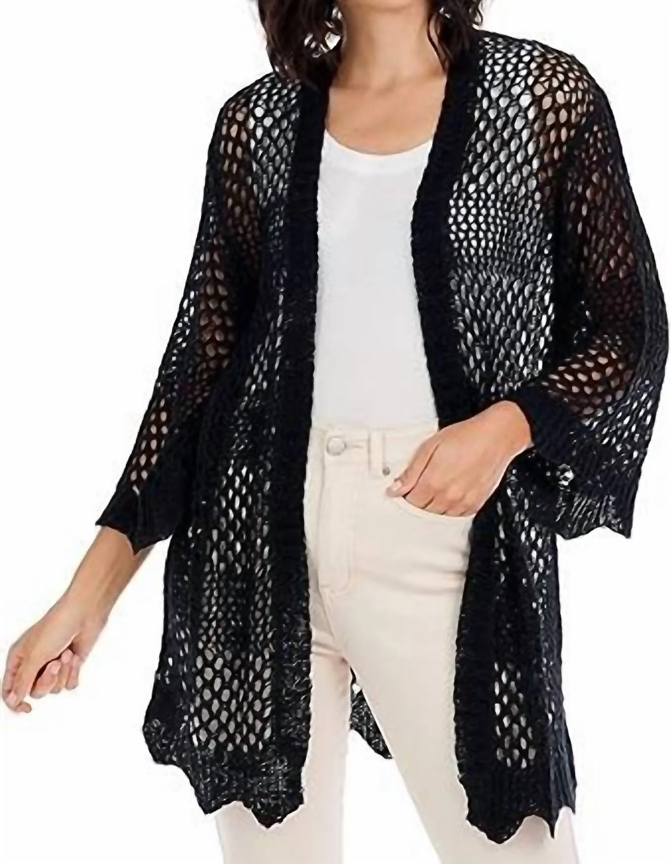 Nella Cardigan In Black Casual Layer