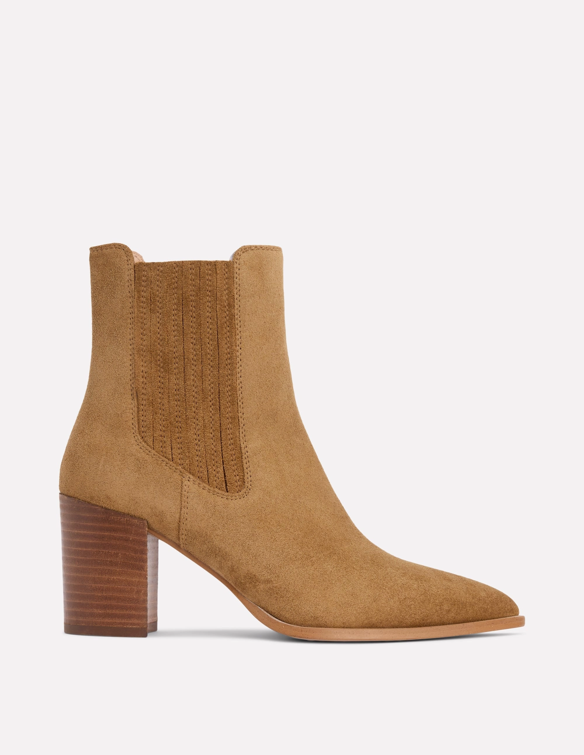 Point Casual Ankle Boots-Caramel Simple Style