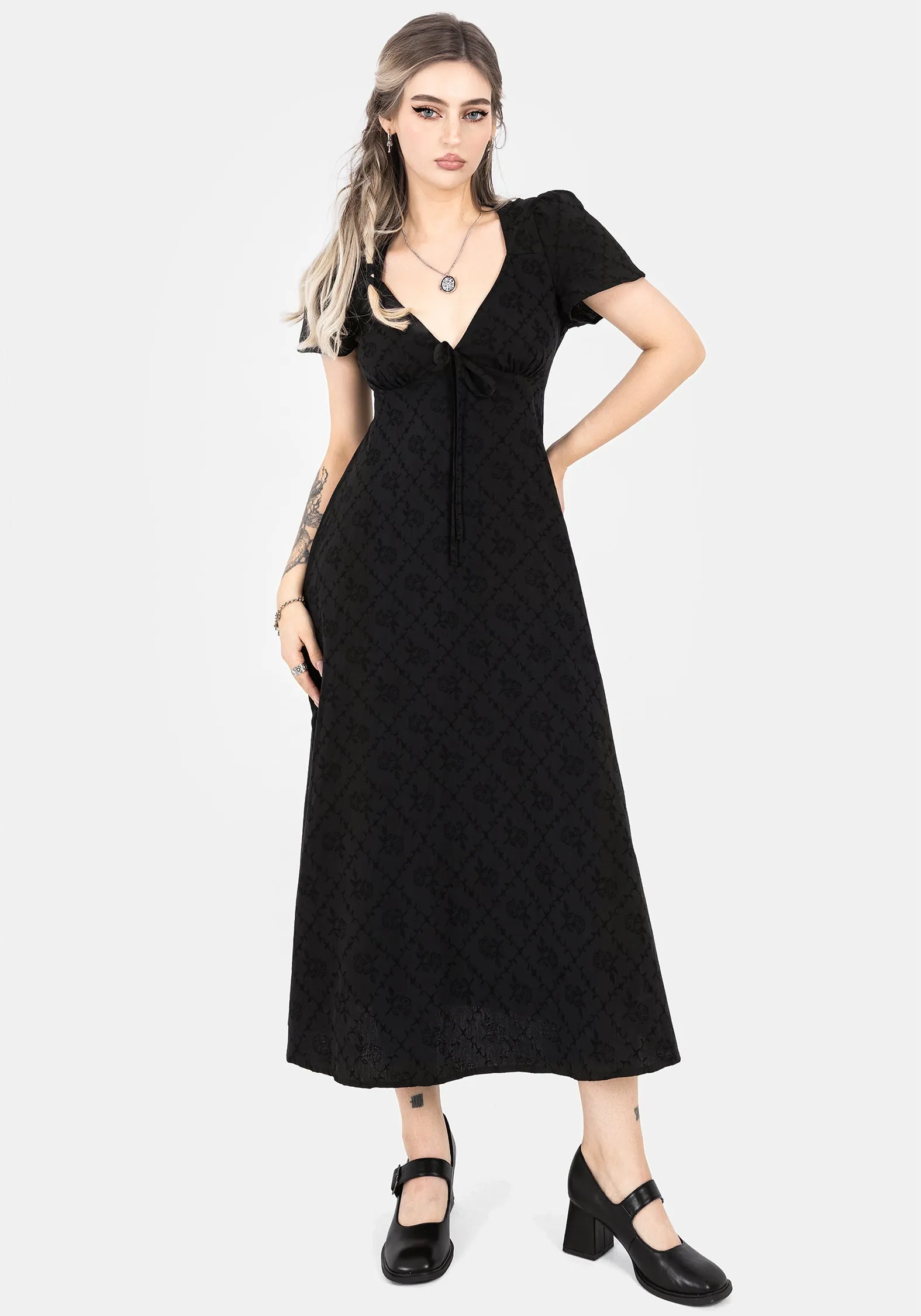 Floral Swing Polgara Floral Jacquard Midaxi Dress